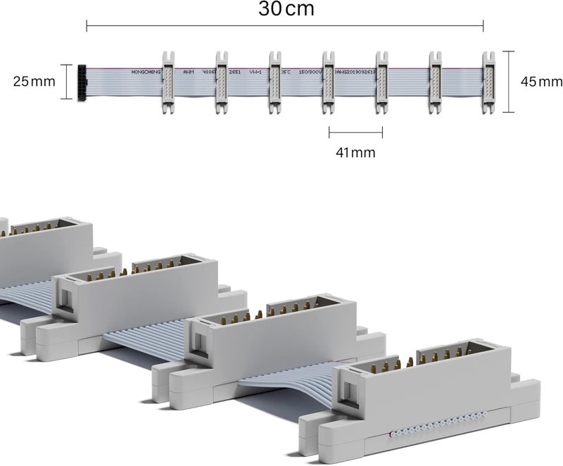 ExcelValley Eurorack Flat Ribbon Flying Bus Cable Modular Synth Synthesizer [30 cm - 11.81"] - Image 2